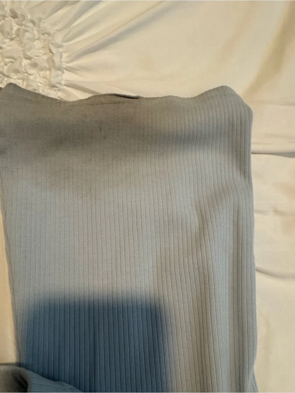 Old Navy Light Blue Ribbed Flared Leggings